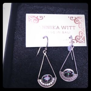 Annika Witt sterling silver drop earrings
